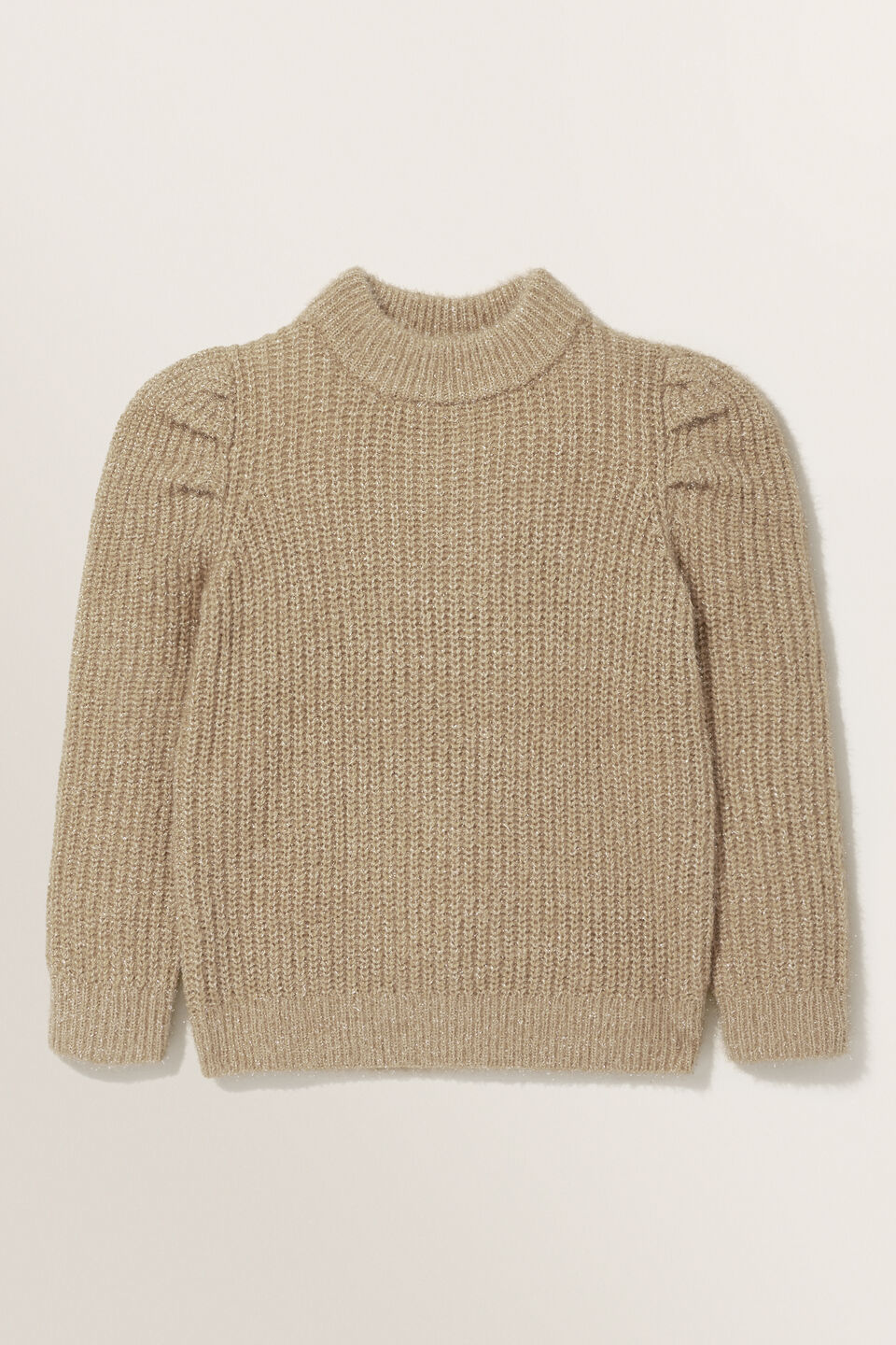Puff Knit Sweater  Chai