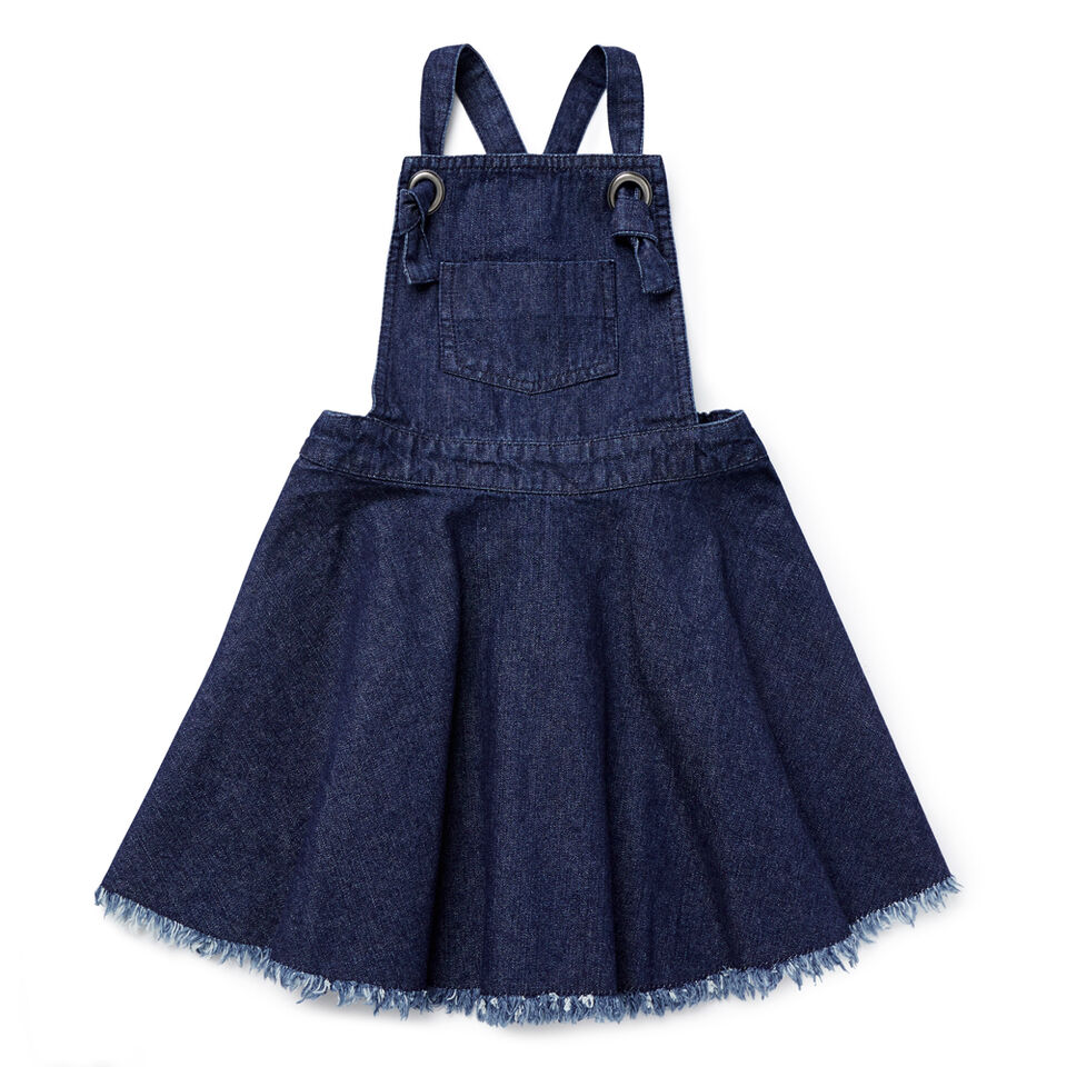 Raw Hem Pinafore  