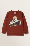 Yosemite Print Sweater  Rust Red  hi-res