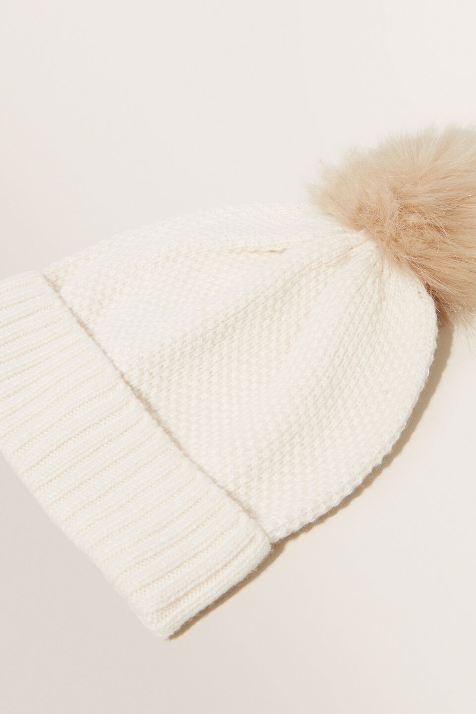 Waffle Knit Beanie  French Vanilla