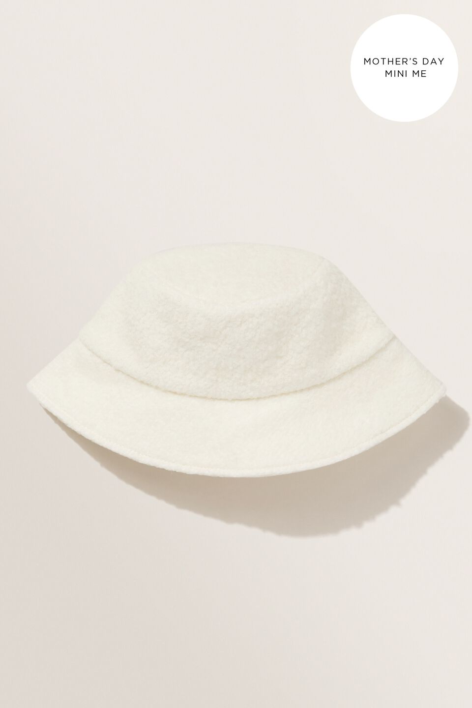Mini Me Shearling Bucket Hat  Cloud Cream
