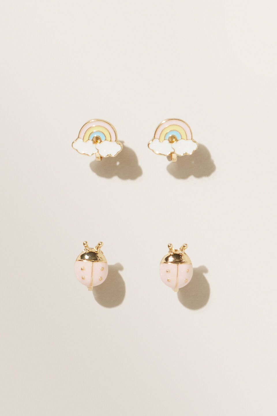Ladybird Clip On Earrings  Multi