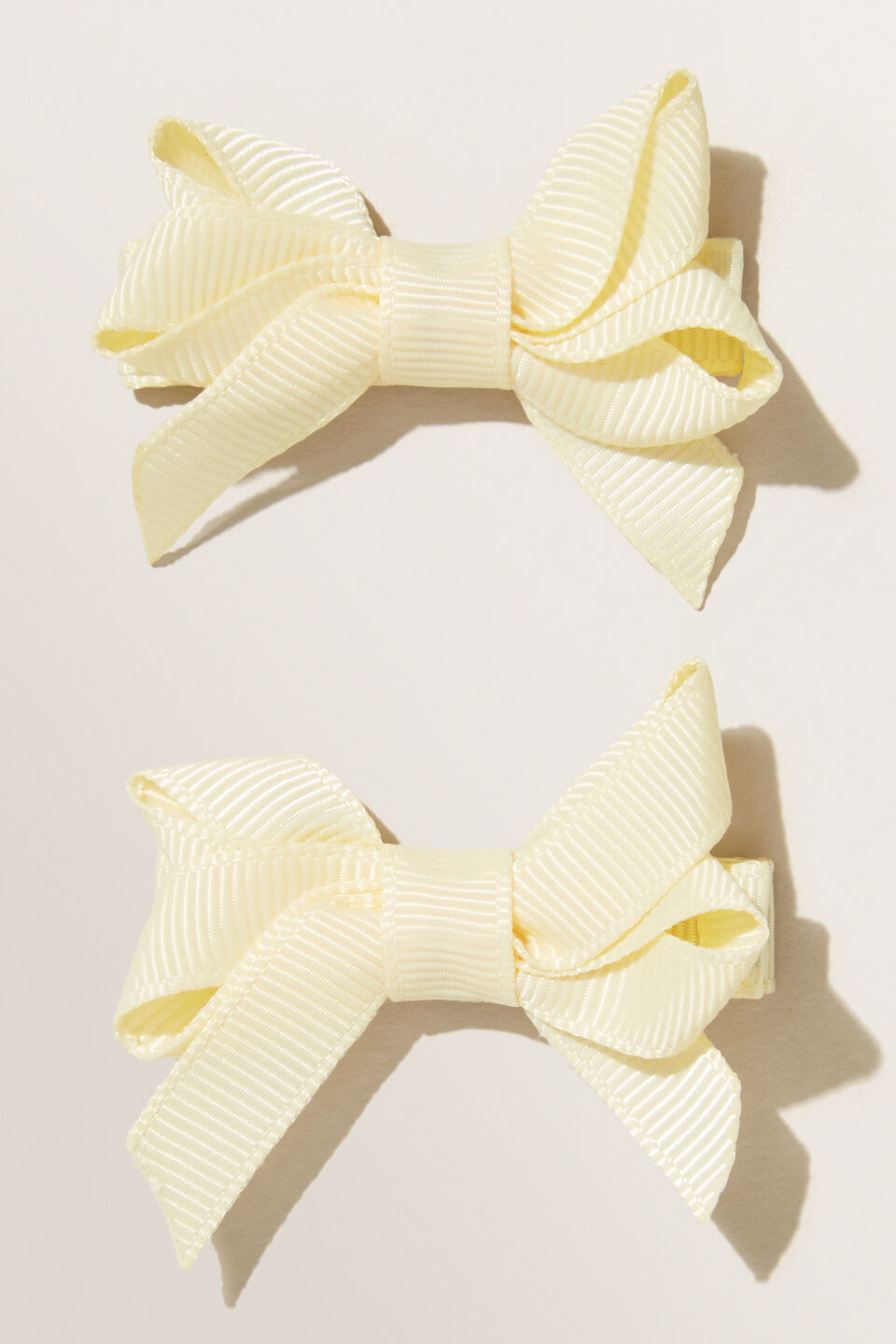 Double Bow Clips  Buttercup