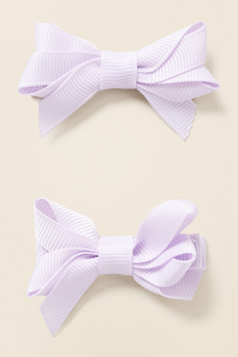 Double Bow Clips  Orchid