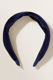 Velvet Turban Headband  Navy  hi-res