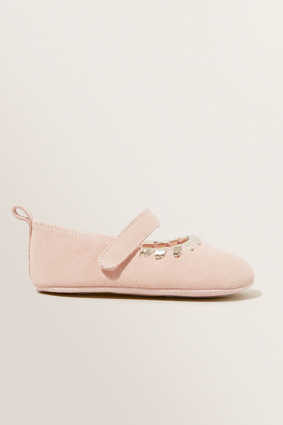 Suede Mary Jane Flat  Dusty Rose