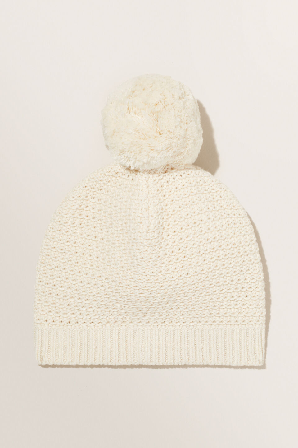 Knitted Beanie  Rich Cream