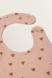 Hearts Bib  Pink Clay  hi-res