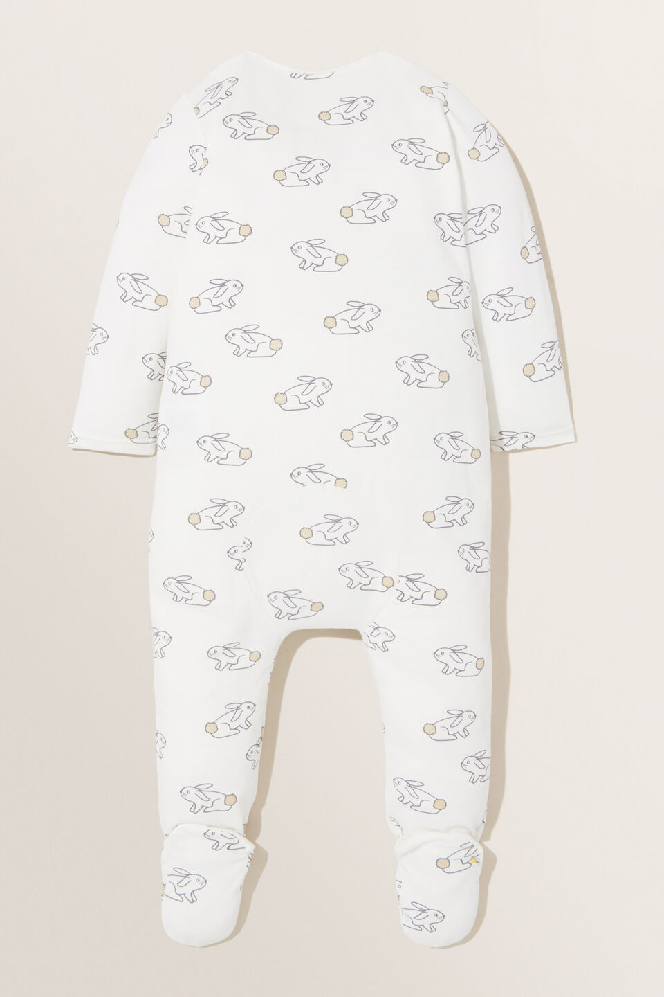 Footed Bunny Zipsuit  Canvas