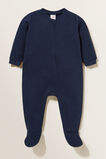 Quilt Zip Coverall  Navy  hi-res