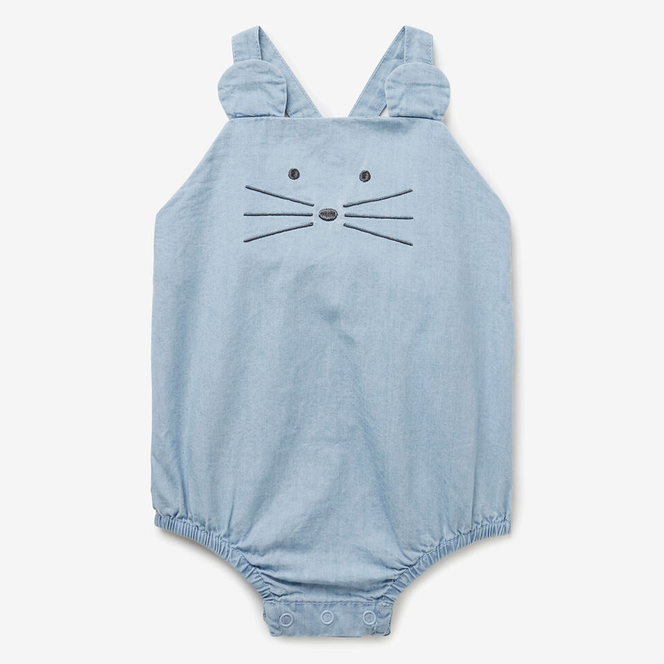 Mouse Chambray Onesie  
