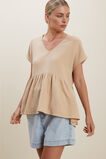 V Neckline Cheesecloth Top  Biscotti  hi-res