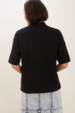 High Neck Boxy Tee  Black  hi-res