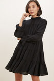 Textured Tiered Dress  Black  hi-res