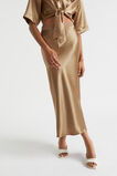 Satin Slip Midi Skirt  Deep Brass  hi-res