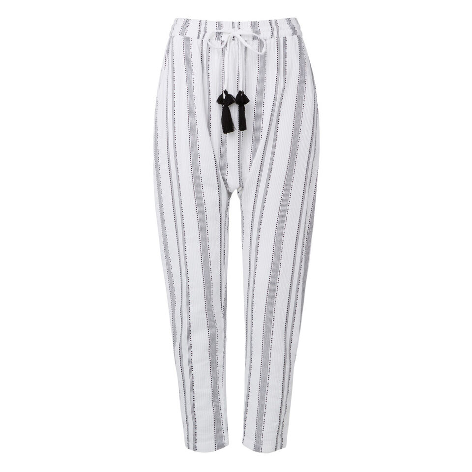 Self Stripe Harem Pants  