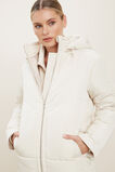 Longline Puffer Jacket  Pebble Cream  hi-res