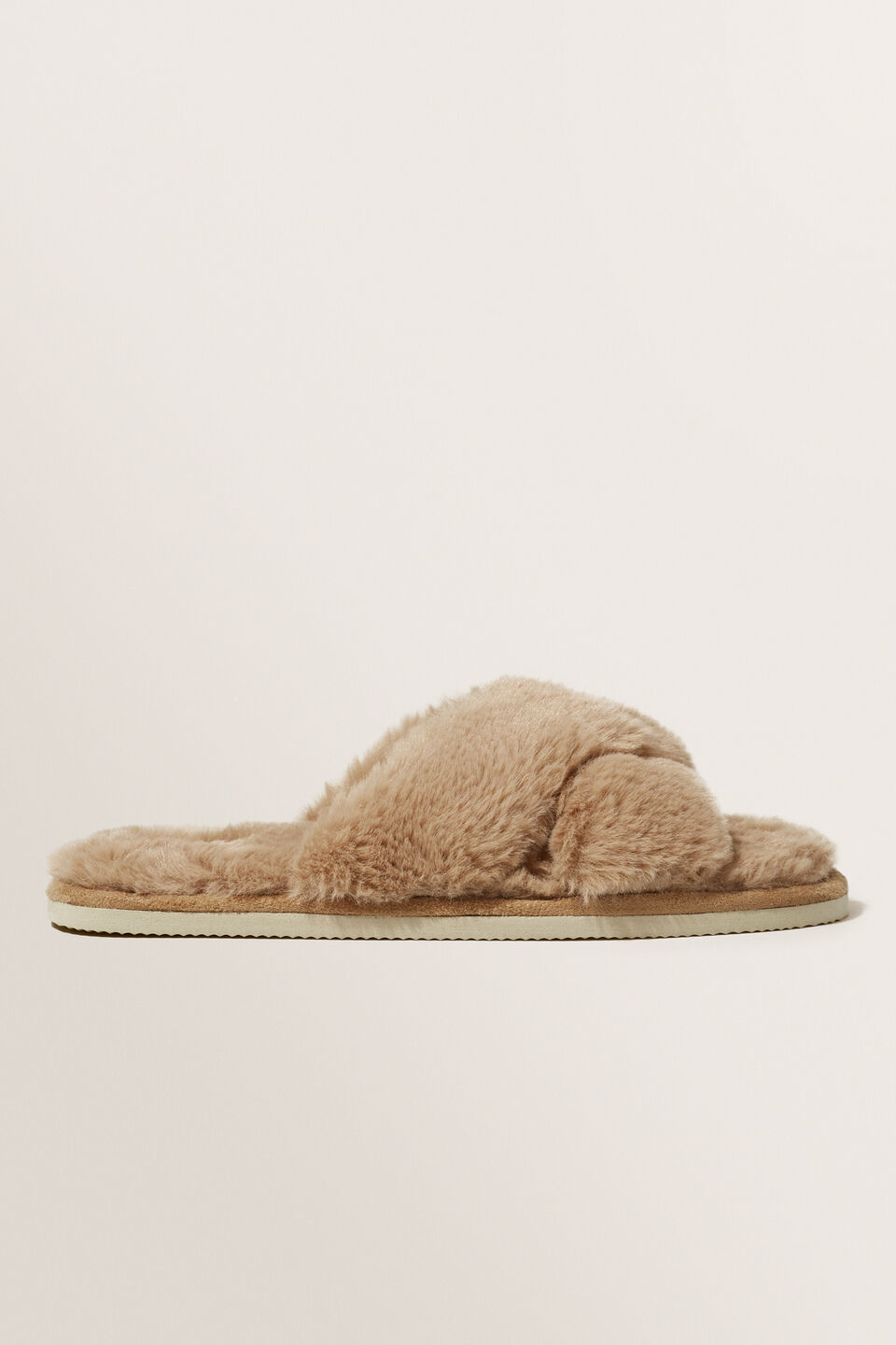 Crossover Slippers  Taupe