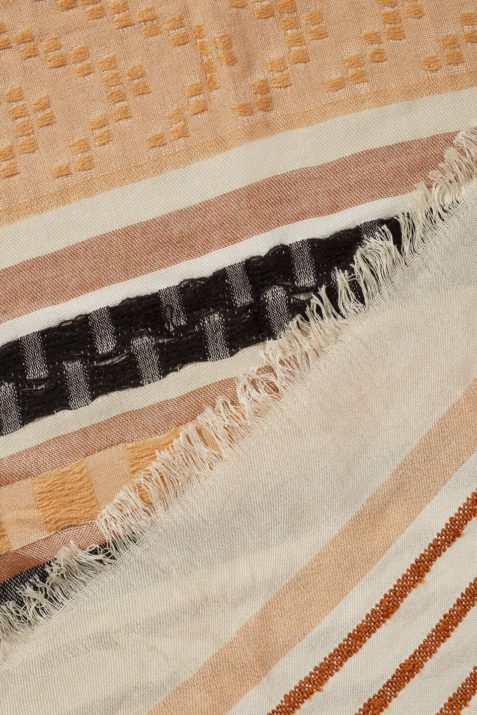 Stripe Scarf  Burnt Bronze