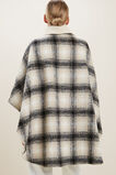 Wool Check Poncho  Cloud Cream Multi  hi-res