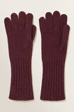 Rib Knit Gloves  Plum  hi-res