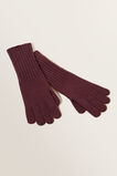 Rib Knit Gloves  Plum  hi-res
