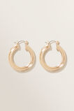 Wave Twisted Hoops  Gold  hi-res