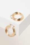Wave Twisted Hoops  Gold  hi-res