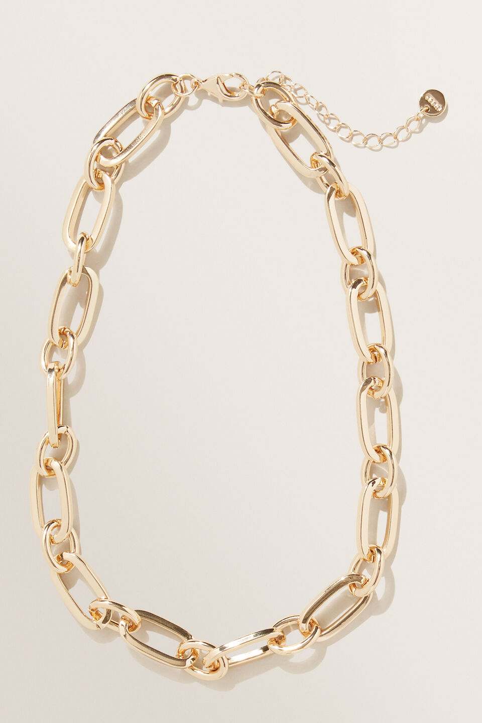 Wide Chain Necklace  Gold