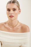 Wide Chain Necklace  Gold  hi-res