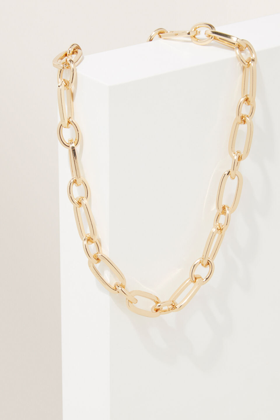 Wide Chain Necklace  Gold