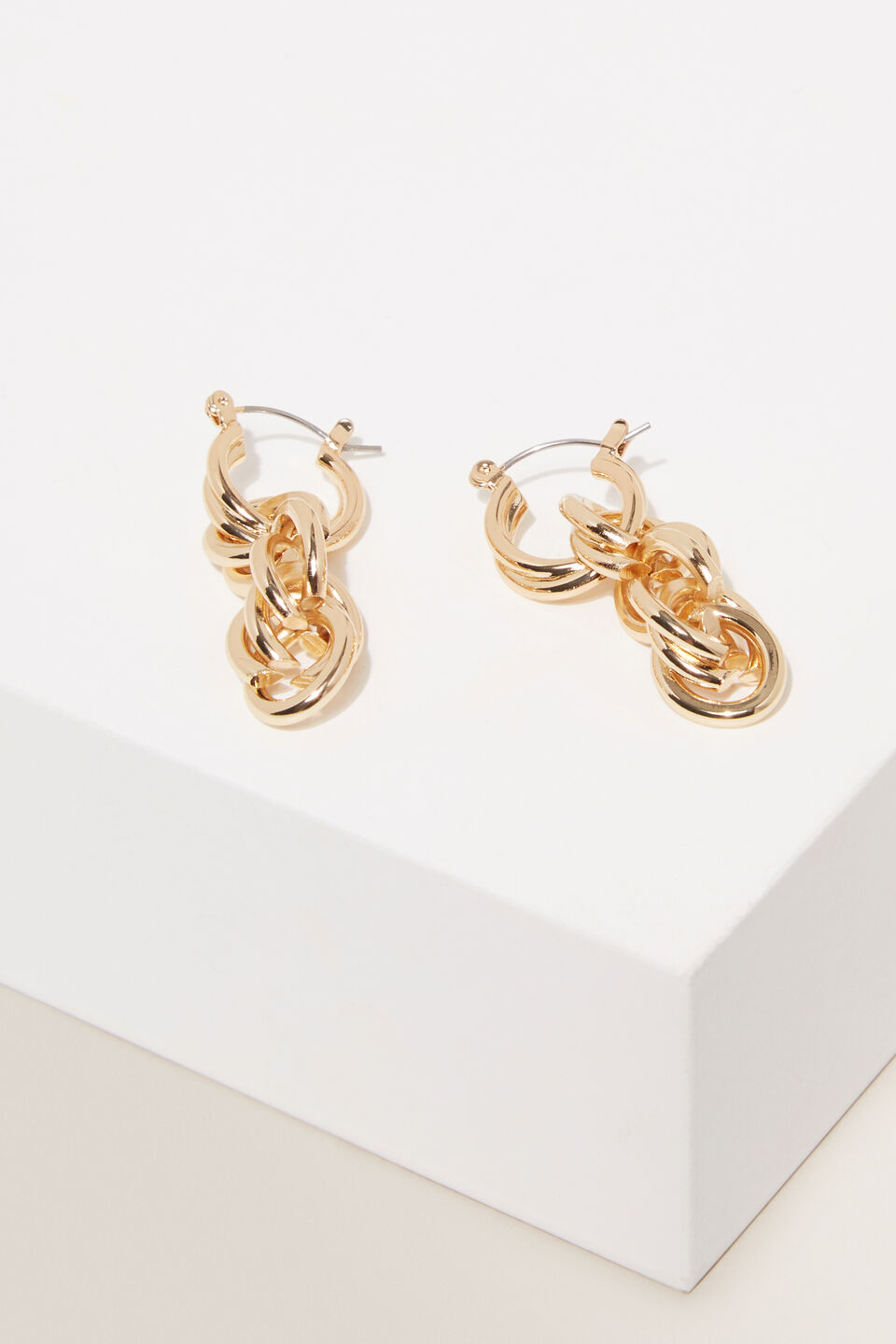 Rope Chain Drop Earring  Gold