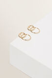 Linked Ring Earrings  Gold  hi-res