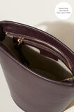 Mini Leather Bucket Bag  Plum  hi-res