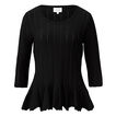 Crepe Edge Peplum Top    hi-res