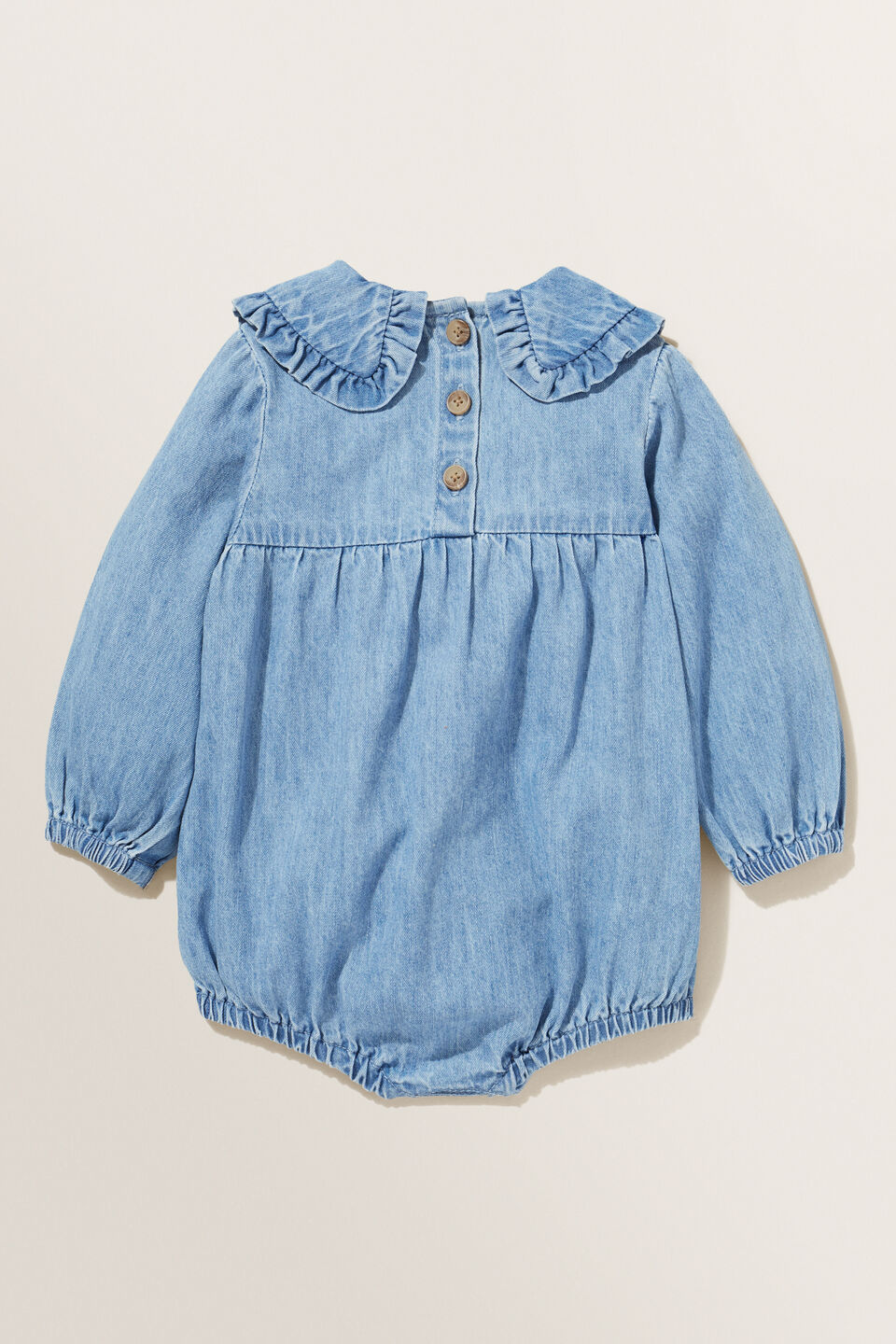 Denim Romper  Classic Wash