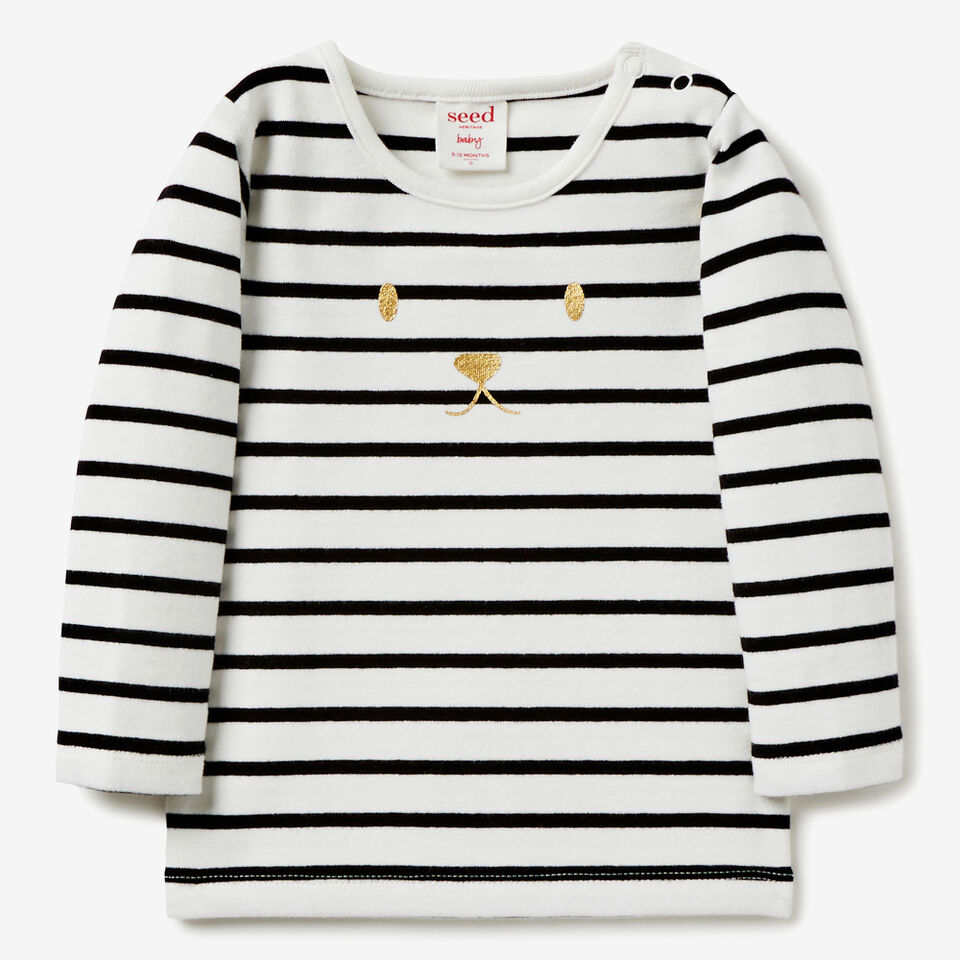 Stripe Face Tee  