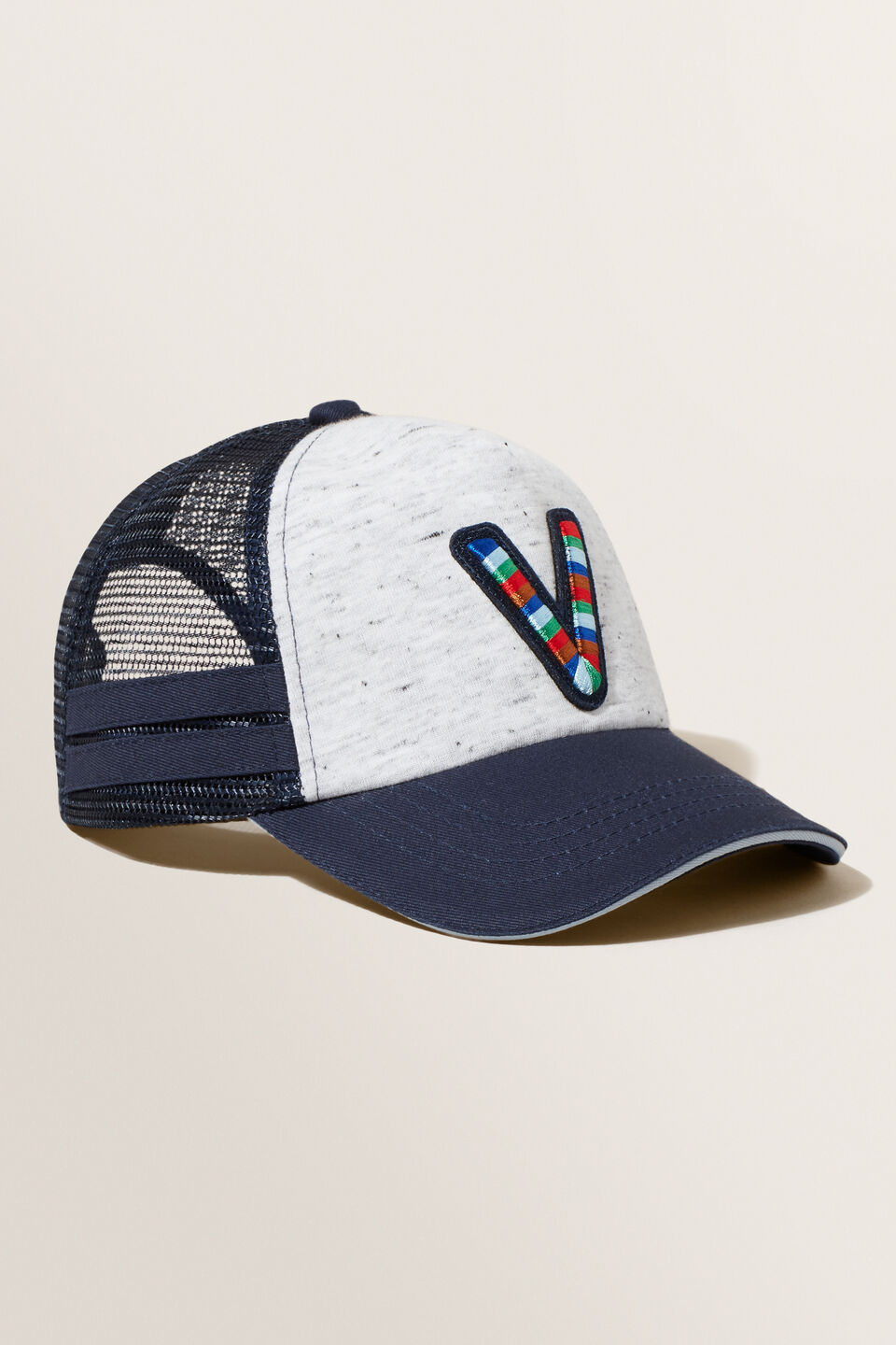 Embroidered Initial Cap  V