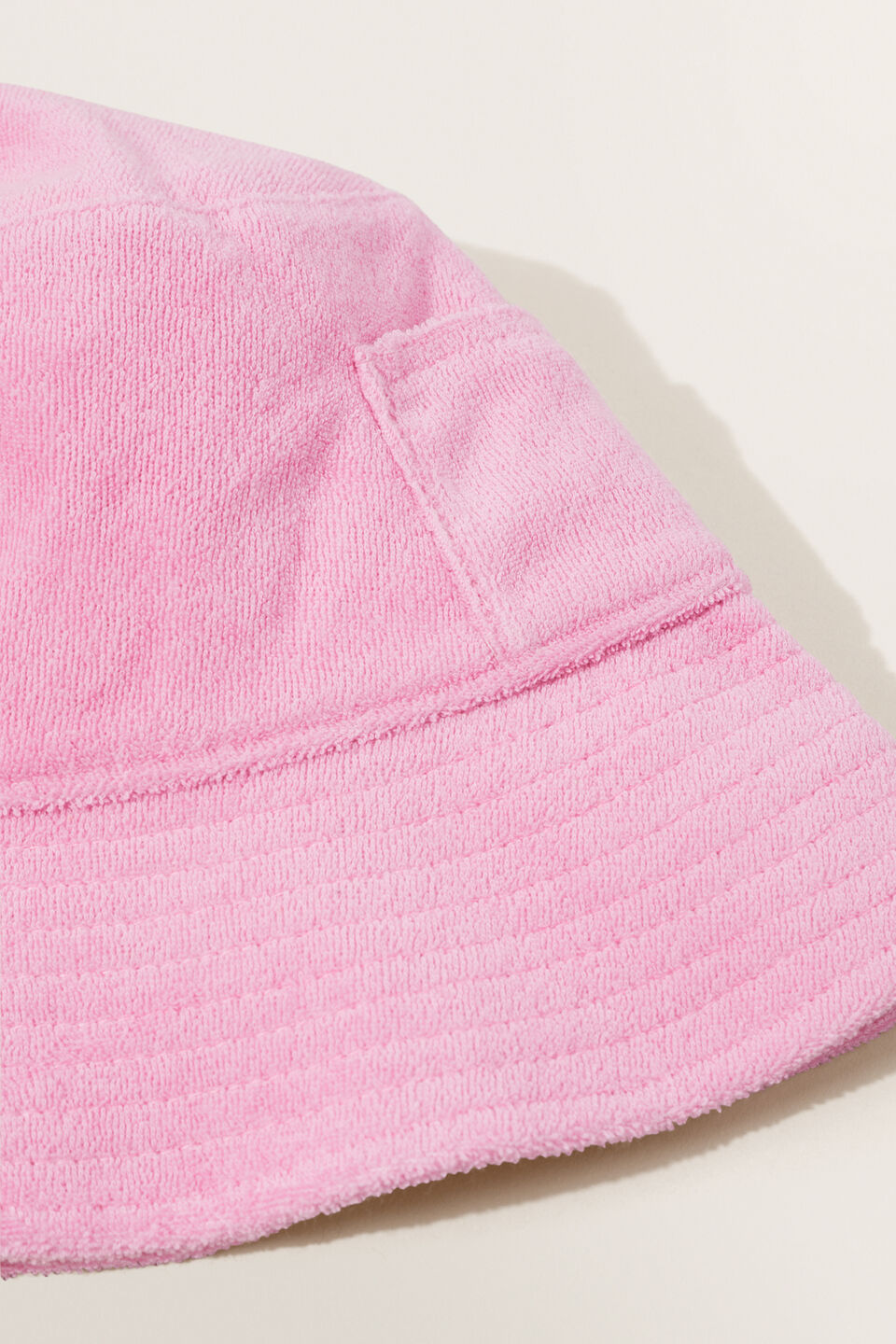 Terry Pocket Bucket Hat  Candy Pink