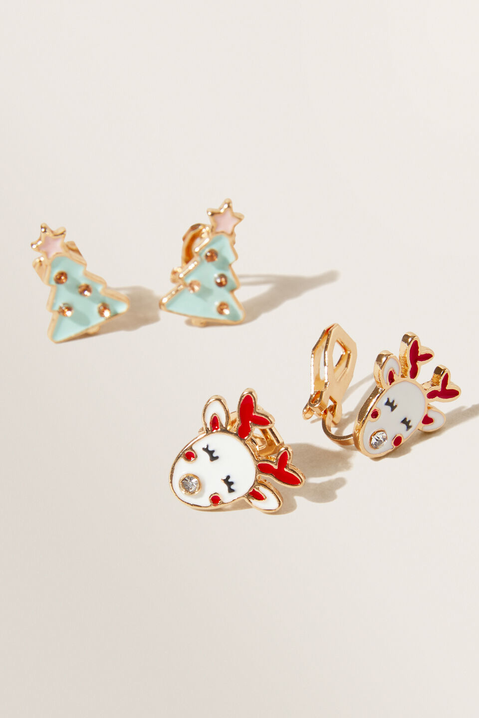 Xmas Clip On Earrings  Multi