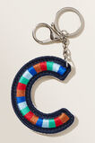 Embroidered Initial Keyring  C  hi-res