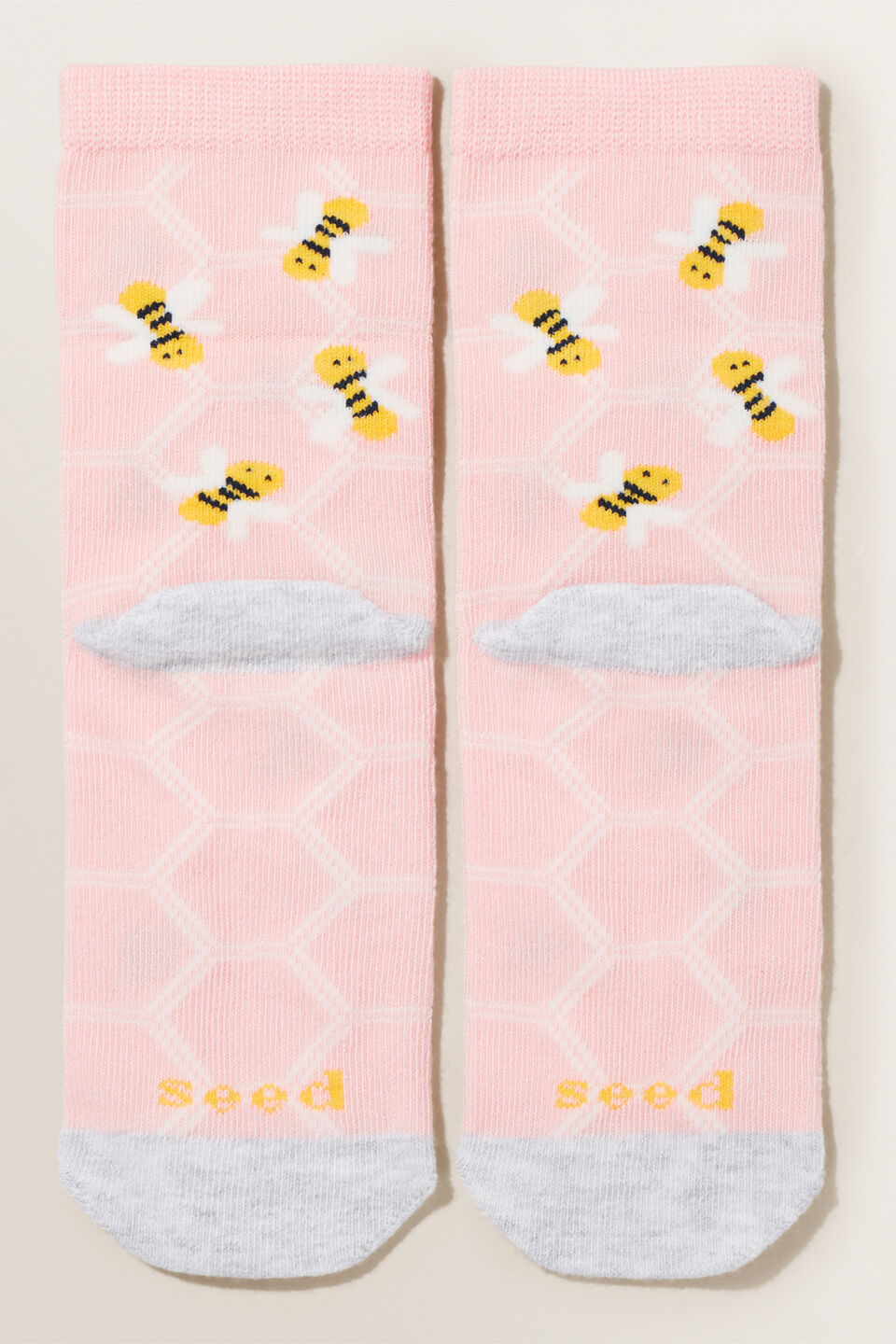 Bee Socks  Dusty Rose