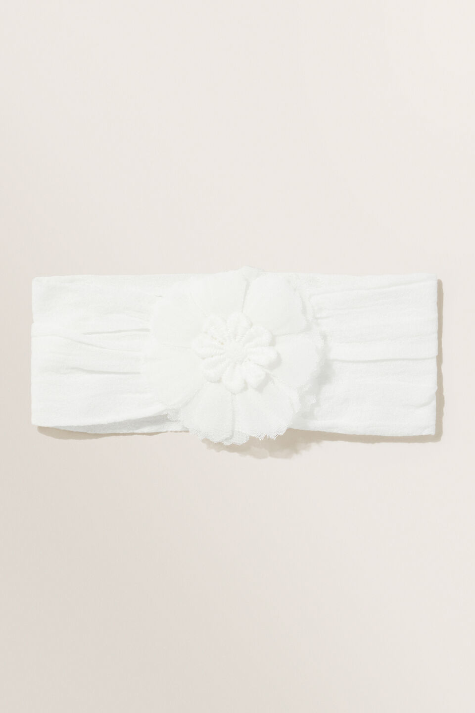 Soft Flower Headband  White