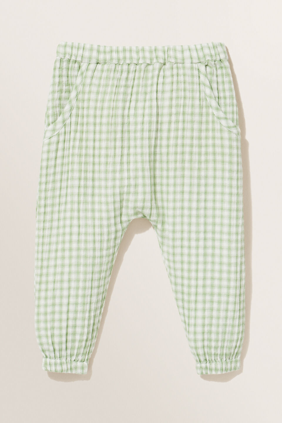 Check Muslin Pants  Snap Pea