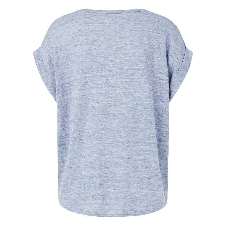 Linen Cuff Tee  