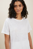 Core Linen Boxy Tee  Whisper White  hi-res