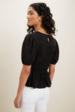 Ruched Bodice Tee  Black  hi-res