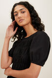 Ruched Bodice Tee  Black  hi-res