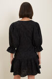 Textured Wrap Mini Dress  Black  hi-res
