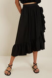 Ruffle Midi Skirt  Black  hi-res